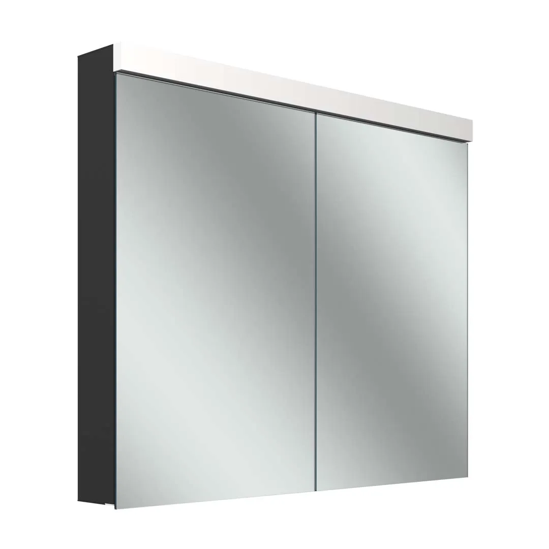 Schneider Spiegelschrank „LOW plus LED“ 895 × 747 × 133 mm in schwarz matt Schneider Spiegelschrank „LOW plus LED“ 895 × 747 × 133 mm in schwarz matt
