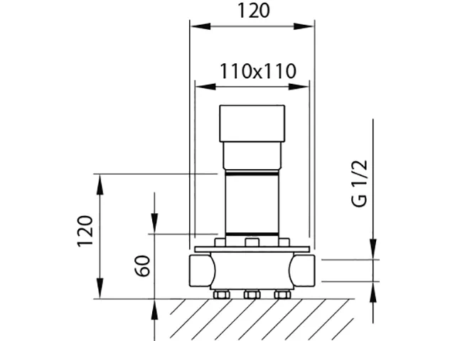 Rohbaukörper Kartell für Standarmatur H321331