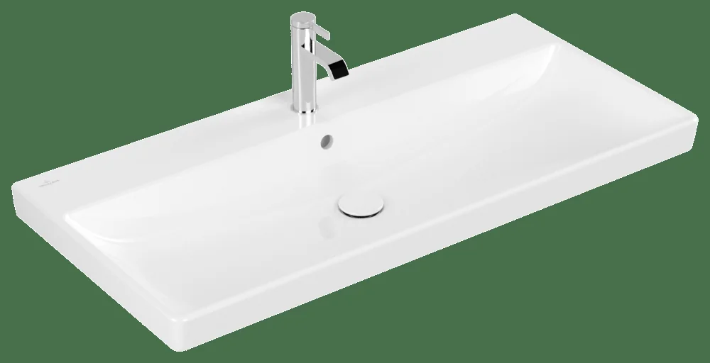 Villeroy & Boch Avento Schrankwaschtisch 1000x470mm Rechteck 1HL. mit Überlauf Weiß Alpin