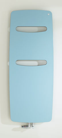 Zehnder Design-Heizkörper „Vitalo Spa“ für Warmwasser-Zentralheizung mit Anschlussbox „EasyFit“ 59 × 180 cm in Verkehrsweiß (RAL 9016, glänzend)