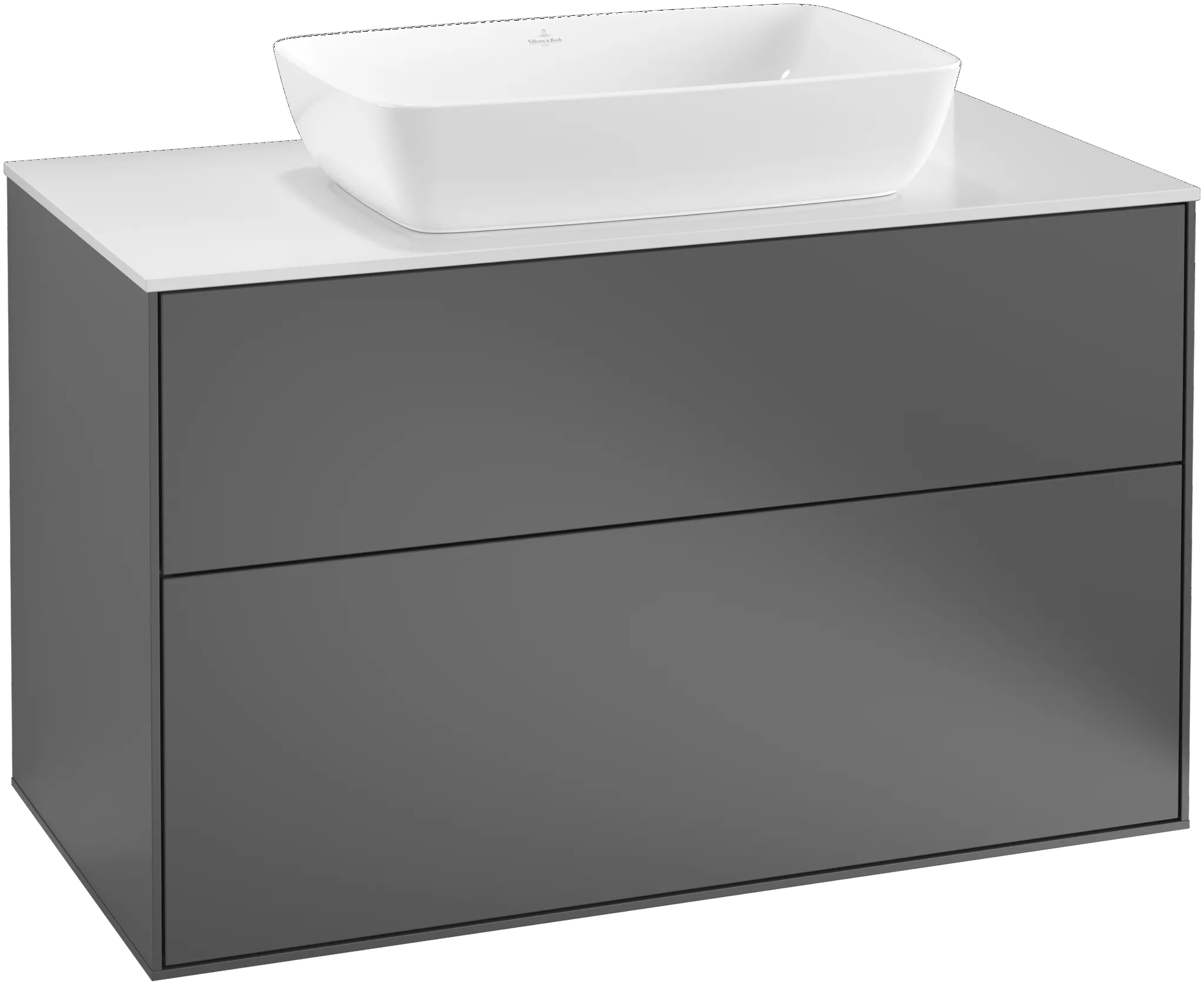 Villeroy & Boch Waschtischunterschrank „Finion“ für Schrankwaschtisch 1000 × 603 × 501 mm White Matt Lacquer, für Becken mittig, mit Hahnlochbohrung Villeroy & Boch Waschtischunterschrank „Finion“ für Schrankwaschtisch 1000 × 603 × 501 mm White Matt Lacquer, für Becken mittig, mit Hahnlochbohrung