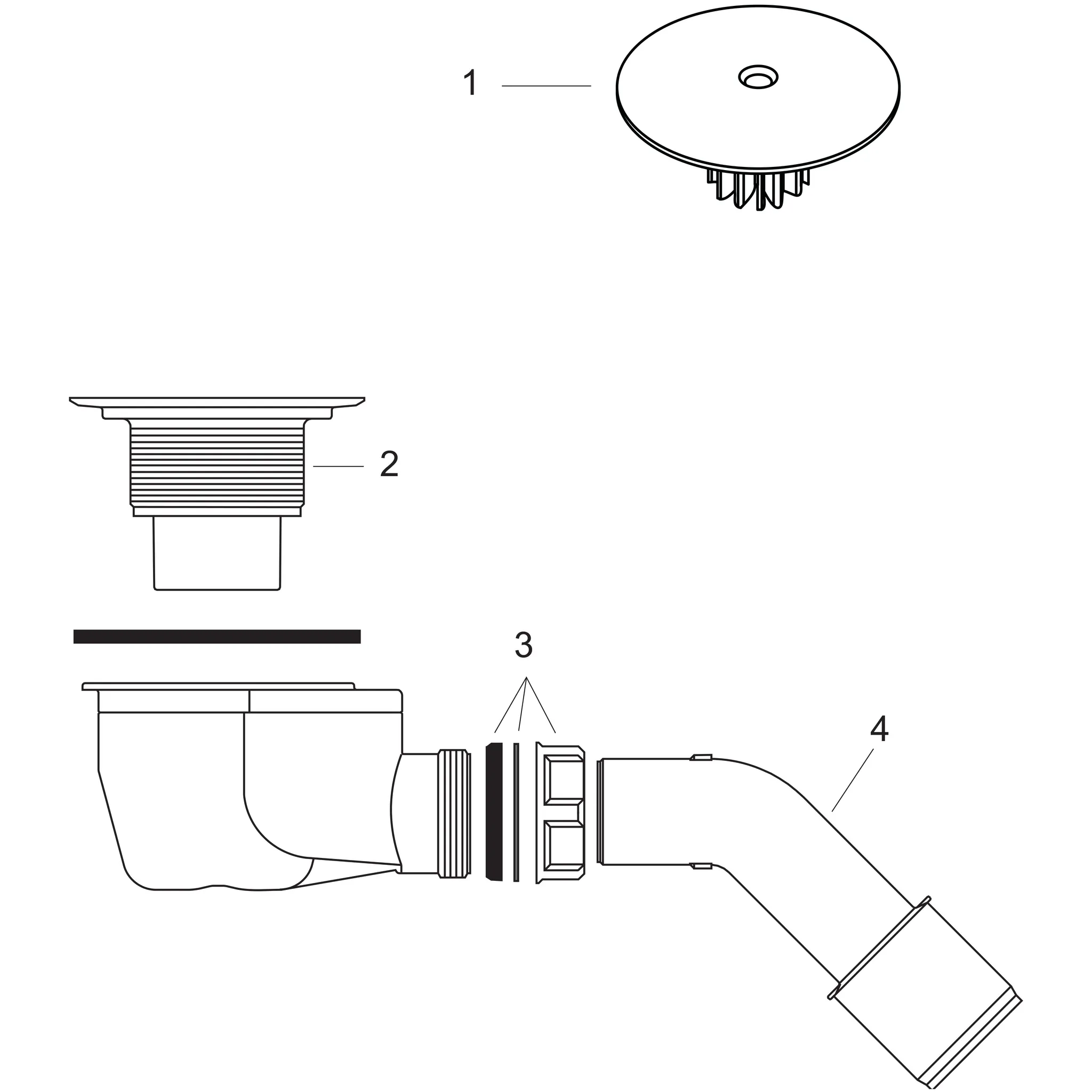 Ablaufgarnitur Duschwannen Staro 90 Komplettset chrom Ablaufgarnitur Duschwannen Staro 90 Komplettset chrom