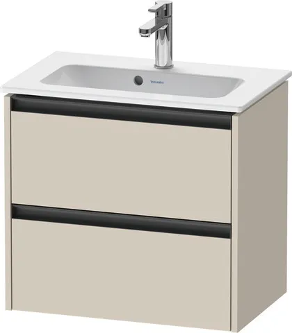 Duravit Waschtischunterschrank wandhängend „Ketho.2“ 61 × 54,9 × 39 cm in Taupe Supermatt