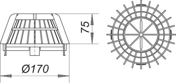 Kies-/Laubfangkorb S 15, d: 170 mm Kies-/Laubfangkorb S 15, d: 170 mm