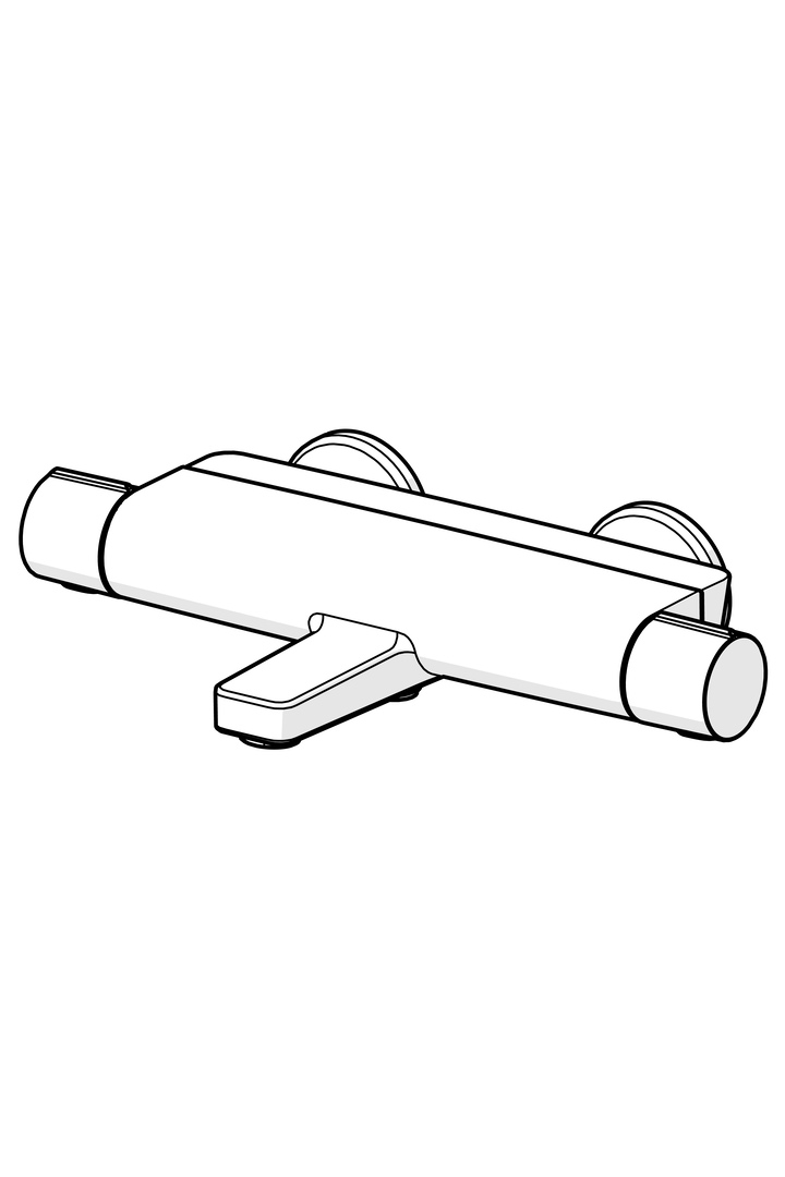 Wannenfüll- und Brausebatterie OPTIMA 6513 Chrom