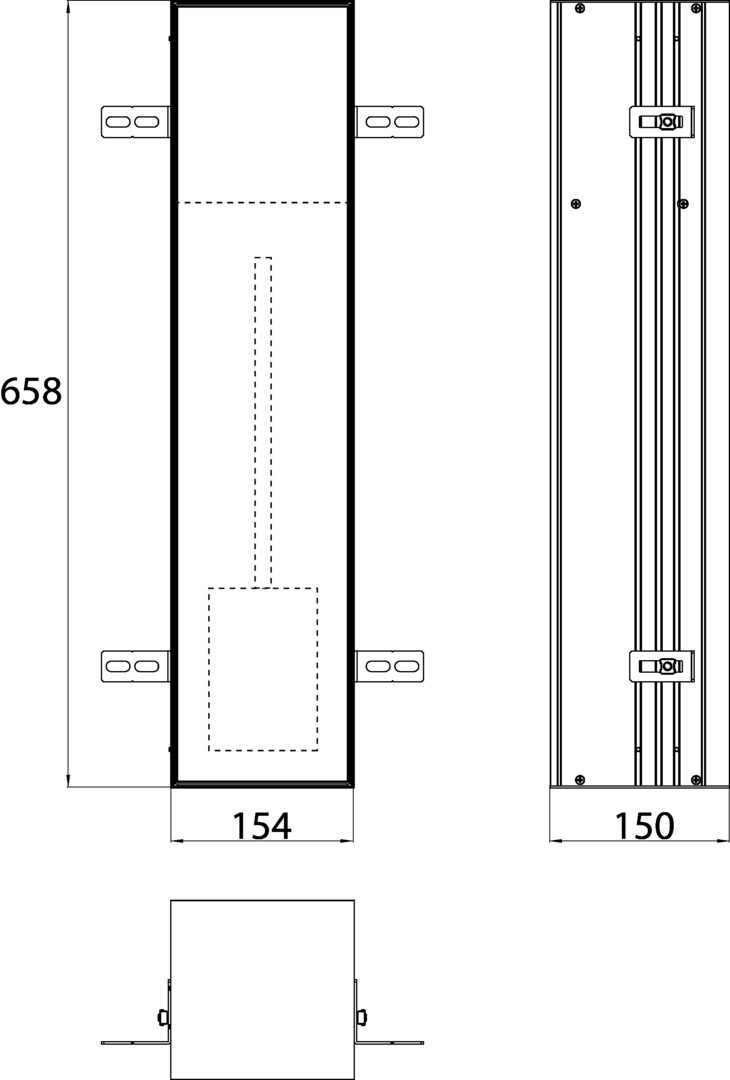 WC-Modul asis plus, Unterputz Papierentnahme oben, 658 mm, Tür links