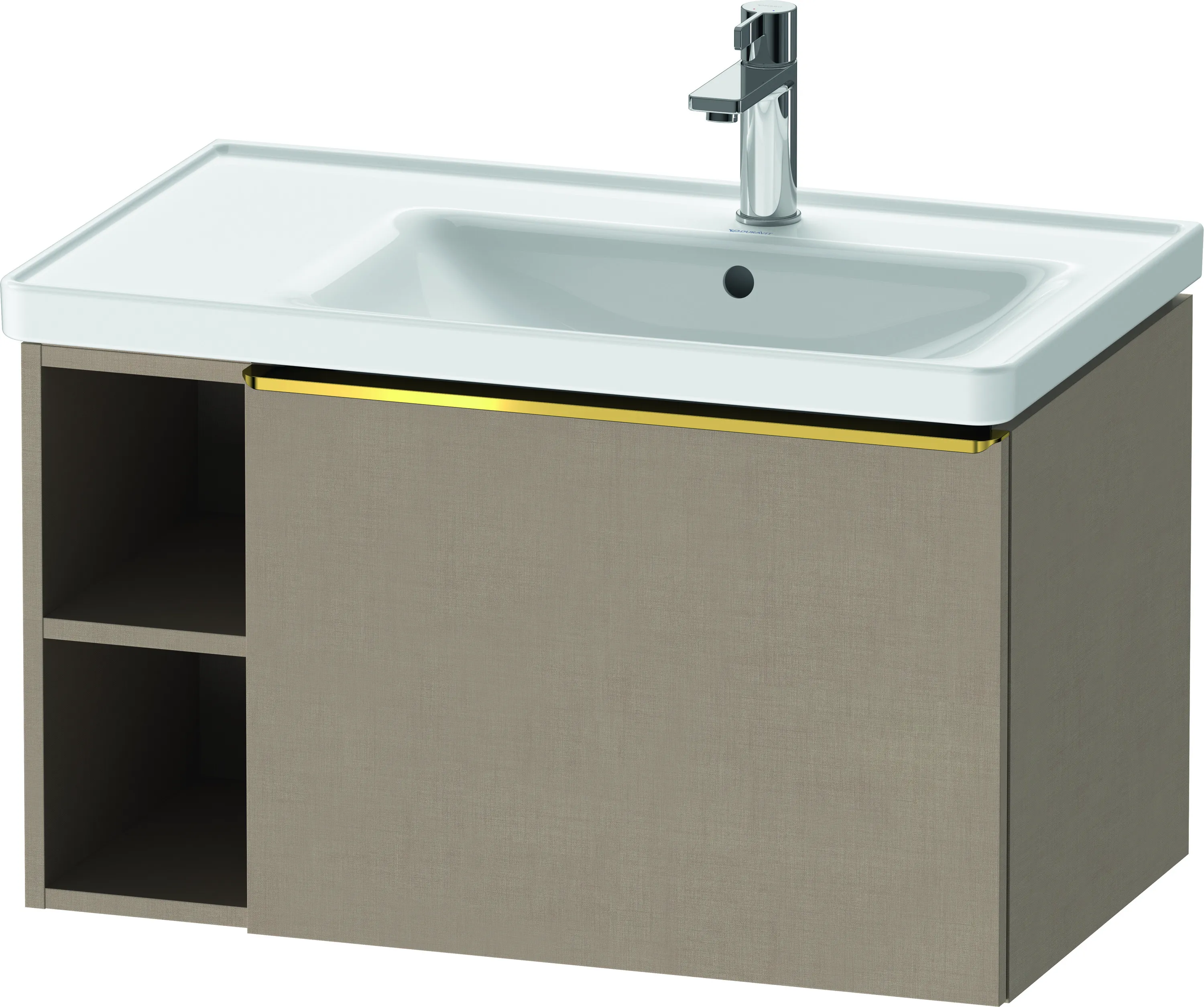 Duravit Waschtischunterschrank wandhängend „D-Neo“ 78,4 × 44 × 45,2 cm Leinen