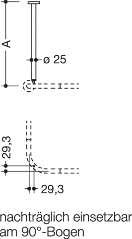 HEWI Deckenabhängung „System 900“ HEWI Deckenabhängung „System 900“