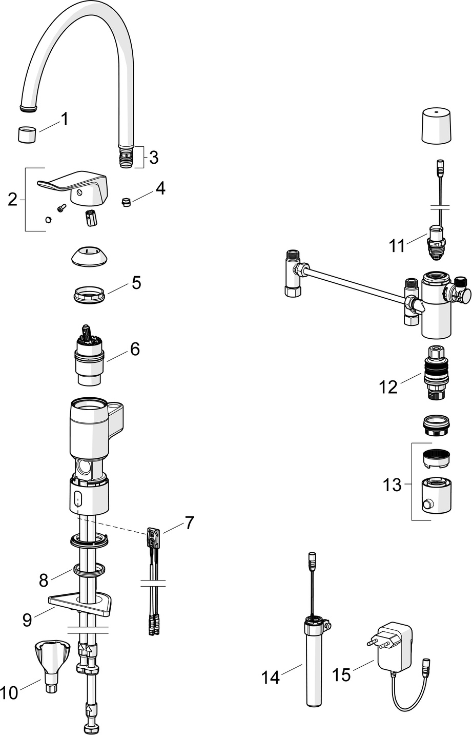 EHM Küchenarmatur HansaCARE 4614 3V, Bluetooth Ausladung 178mm Chrom EHM Küchenarmatur HansaCARE 4614 3V, Bluetooth Ausladung 178mm Chrom