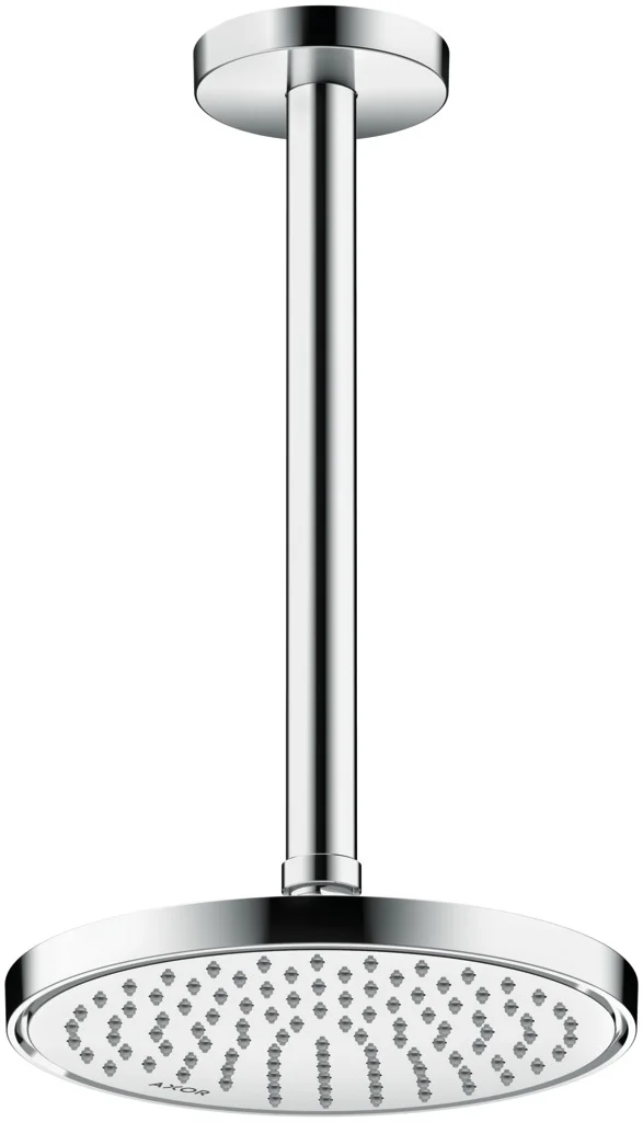 Hansgrohe AXOR ShowerSolutions Kopfbrause 220 1jet EcoSmart Chrom, 220 mm Brausekopfgröße, verstellbarer Winkel, abnehmbar zur Reinigung