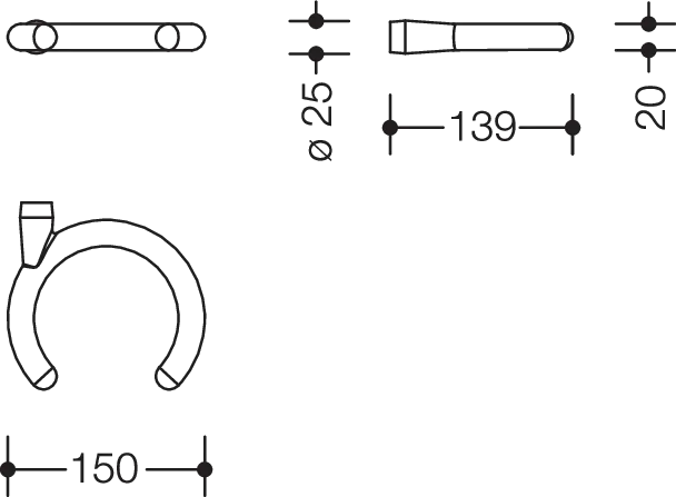 HEWI Gehhilfenhalter „Serie 802 LifeSystem“ 15 cm HEWI Gehhilfenhalter „Serie 802 LifeSystem“ 15 cm