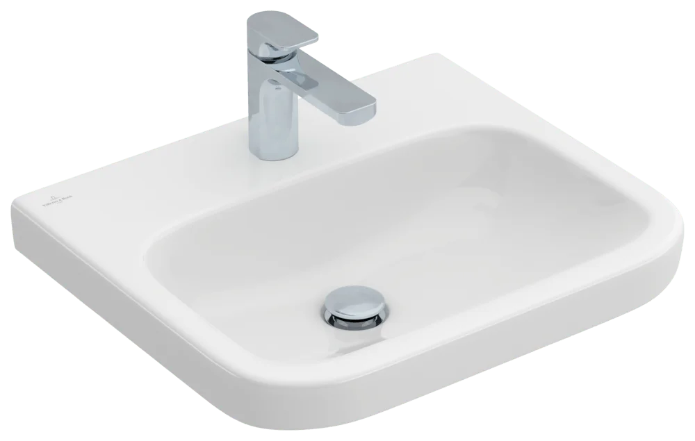 Villeroy & Boch Architectura Wandwaschbecken 418856, 550x470x180mm, weiß Alpin, glänzend, 3-Loch-Armatur, Sanitärkeramik Villeroy & Boch Architectura Wandwaschbecken 418856, 550x470x180mm, weiß Alpin, glänzend, 3-Loch-Armatur, Sanitärkeramik