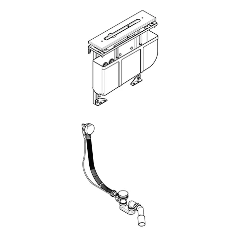 Kludi Wannenrand Montageeinheit für 3-Loch Armaturen chrom Kludi Wannenrand Montageeinheit für 3-Loch Armaturen chrom