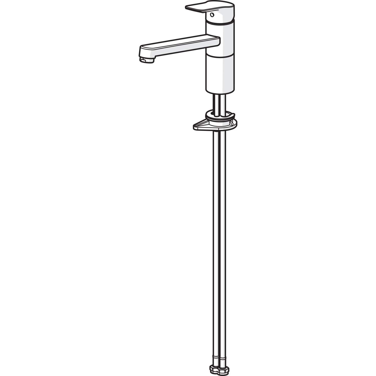 Hansa Einhand-Küchenarmatur „Basic“ Ausladung 223 mm in chrom Hansa Einhand-Küchenarmatur „Basic“ Ausladung 223 mm in chrom