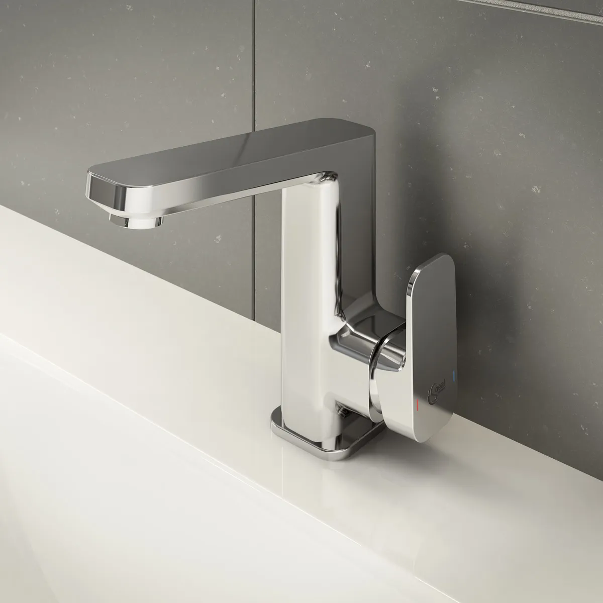 Ideal Standard Waschtischarmatur Tonic II, hoher Auslauf, 5 l/min., Ablaufgarnitur, 135mm Ausladung, Chrom Ideal Standard Waschtischarmatur Tonic II, hoher Auslauf, 5 l/min., Ablaufgarnitur, 135mm Ausladung, Chrom