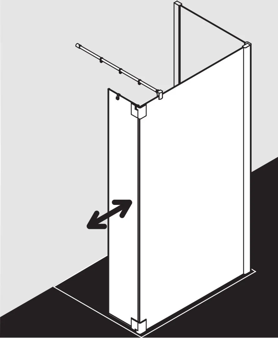 Kermi Duschdesign Walk-In-Duschkabine WALK-IN Wall mit beweglichem Flügel rechts „PASA XP“ Glas SR Opaco, Profile Silber Hochglanz, BV: 994 - 1024 mm GAK: 985 - 1015 mm WE: 1010 - 1040 mm H: 2000 mm Kermi Duschdesign Walk-In-Duschkabine WALK-IN Wall mit beweglichem Flügel rechts „PASA XP“ Glas SR Opaco, Profile Silber Hochglanz, BV: 994 - 1024 mm GAK: 985 - 1015 mm WE: 1010 - 1040 mm H: 2000 mm