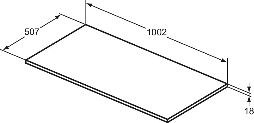 Waschtischplatte i.life B ohne Ausschnitt 1002x506x18mm Weiß matt Waschtischplatte i.life B ohne Ausschnitt 1002x506x18mm Weiß matt