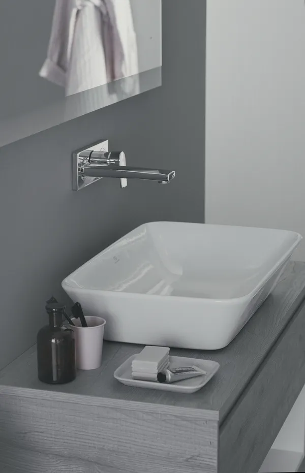 Wand-Waschtischarmatur Unterputz Edge, Bausatz 2, 5 l/min., Ausladung 191mm, Chrom Wand-Waschtischarmatur Unterputz Edge, Bausatz 2, 5 l/min., Ausladung 191mm, Chrom