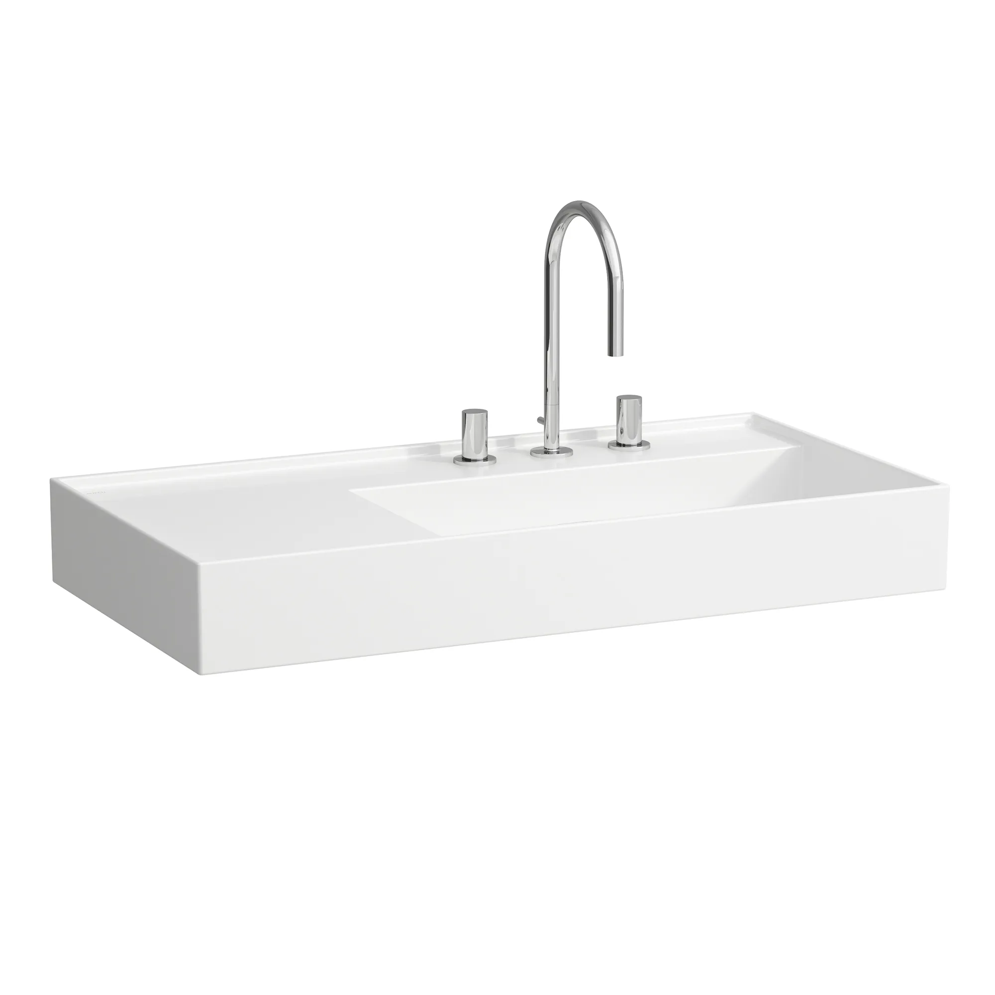 Aufsatzwaschtisch Kartell • 460x900x150 1 Hahnloch ohne Überlauf Ablage links weiß Aufsatzwaschtisch Kartell • 460x900x150 1 Hahnloch ohne Überlauf Ablage links weiß