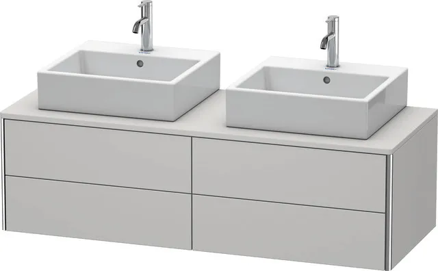 Duravit Waschtischunterschrank wandhängend „XSquare“ 140 × 40 × 54,8 cm Nordic Weiß Seidenmatt