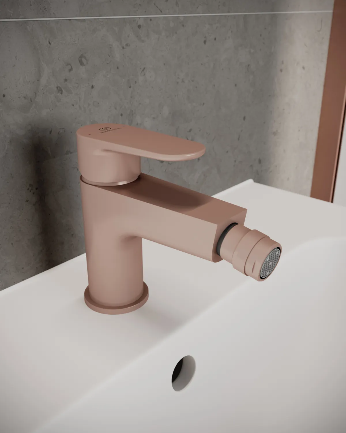 Ideal Standard Bidetarmatur Cerafine O, Ausladung 132mm, Rosé Ideal Standard Bidetarmatur Cerafine O, Ausladung 132mm, Rosé