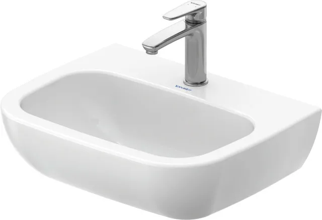 Waschtisch Med „D-Code“, Form rechteckig 55 × 43 cm Größe: 55 × 43 cm / Hahnlochbohrung: mit 1×1 Hahnlochbohrung / Hahnlochposition: mittig Waschtisch Med „D-Code“, Form rechteckig 55 × 43 cm Größe: 55 × 43 cm / Hahnlochbohrung: mit 1×1 Hahnlochbohrung / Hahnlochposition: mittig