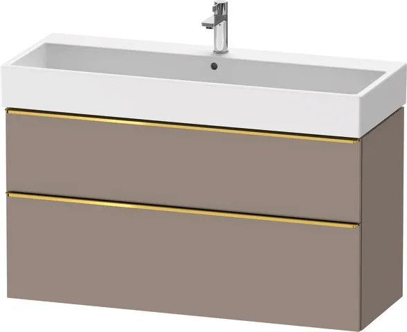 Duravit Waschtischunterschrank wandhängend „D-Neo“ 118,4 × 62,5 × 44,2 cm Basalt Matt