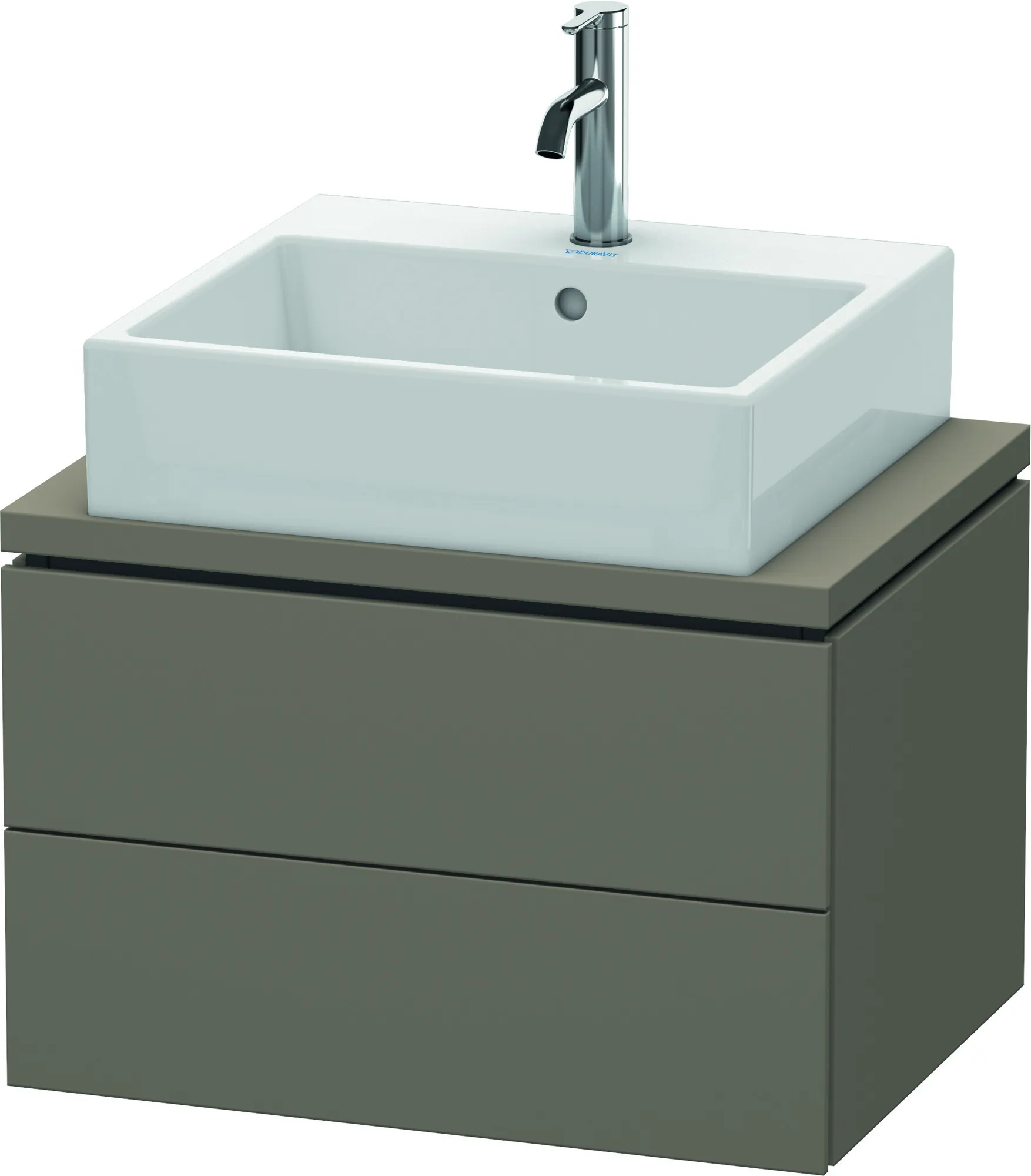Duravit Waschtischunterschrank wandhängend „L-Cube“ 62 × 40 × 47,7 cm Flannel Grey Seidenmatt