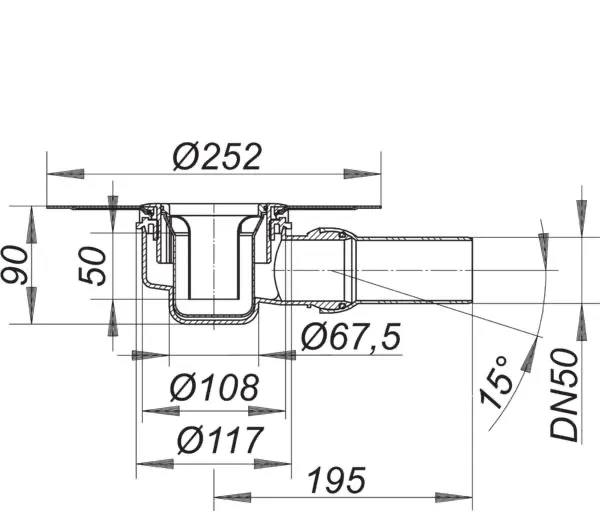 Duschablauf ORIO N, DN 50