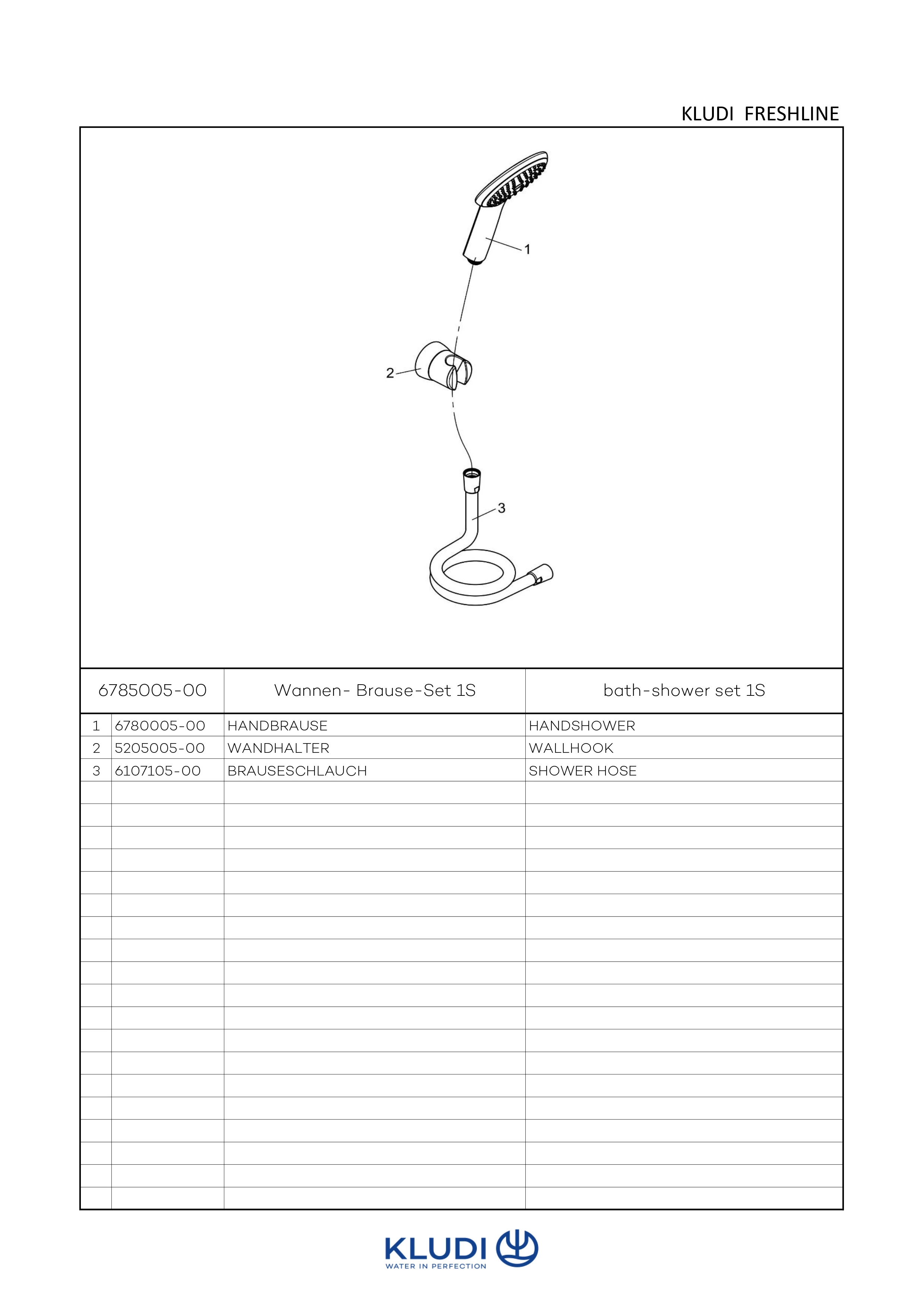 Handbrause „Freshline“ 21 l/min