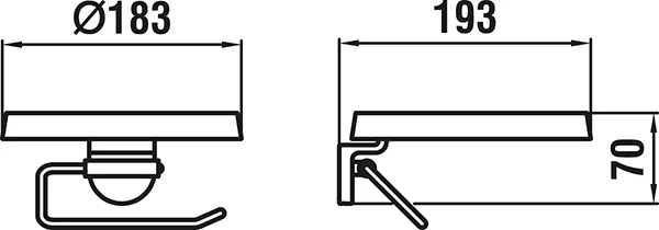 Laufen Toilettenpapierhalter Kartell by Laufen, 185x185 mm, Kristallklar Laufen Toilettenpapierhalter Kartell by Laufen, 185x185 mm, Kristallklar