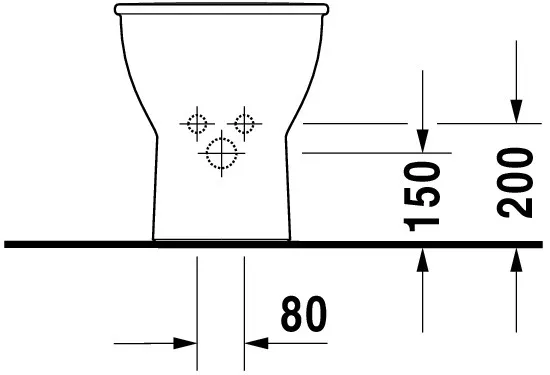 Duravit Stand-Bidet „Darling New“, Befestigung sichtbar 37 × 63 × 40 cm