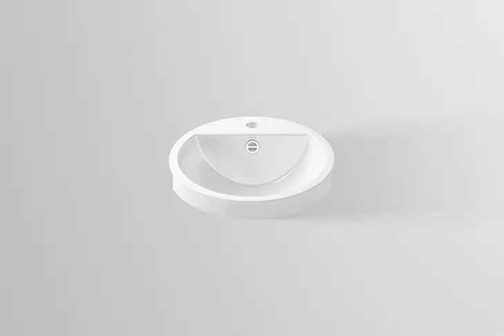 Waschbecken „S-Serie“ 450 × 154 mm, Hahnlochposition mittig mit ProShield Waschbecken „S-Serie“ 450 × 154 mm, Hahnlochposition mittig mit ProShield