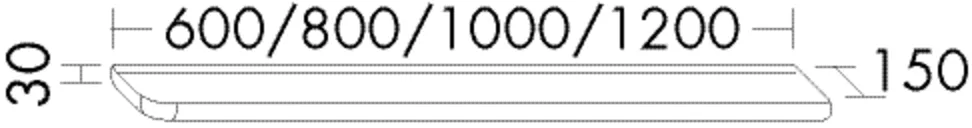 burgbad Wandablage „b:me“ in Befestigung verdeckt 600 × 30 × 150 mm burgbad Wandablage „b:me“ in Befestigung verdeckt 600 × 30 × 150 mm