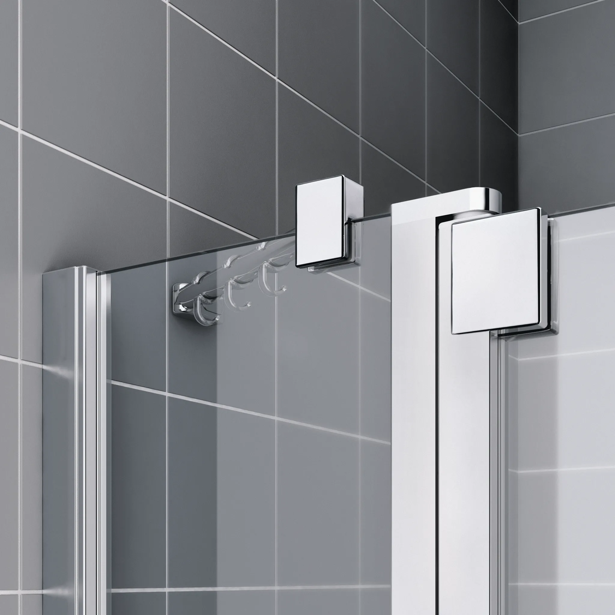 Kermi Duschtür Eckeinstieg 2-teilig Pendeltüren mit Festfeldern Halbteil links „RAYA“ Glas Klar, Profile Silber Hochglanz, BV: 770 - 800 mm GAK: 755 - 785 mm WE: 780 - 810 mm H: 2000 mm Kermi Duschtür Eckeinstieg 2-teilig Pendeltüren mit Festfeldern Halbteil links „RAYA“ Glas Klar, Profile Silber Hochglanz, BV: 770 - 800 mm GAK: 755 - 785 mm WE: 780 - 810 mm H: 2000 mm