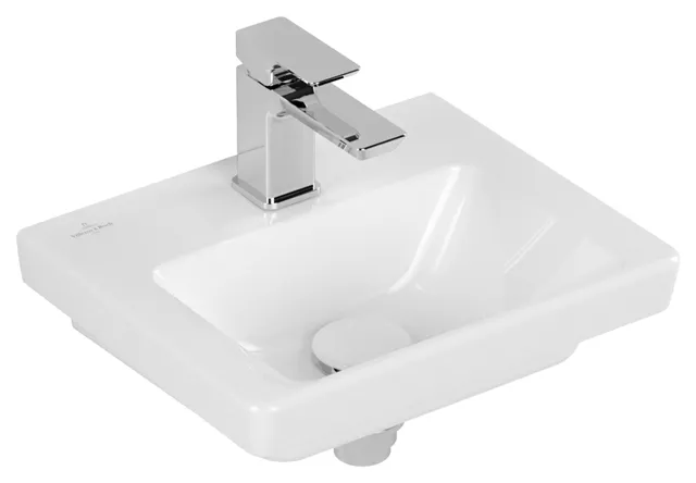 Villeroy & Boch Handwaschbecken „Subway 3.0“ 370 × 305 × 130 mm, ohne Hahnlochbohrung, Hahnlochposition mittig in Weiß Alpin Villeroy & Boch Handwaschbecken „Subway 3.0“ 370 × 305 × 130 mm, ohne Hahnlochbohrung, Hahnlochposition mittig in Weiß Alpin