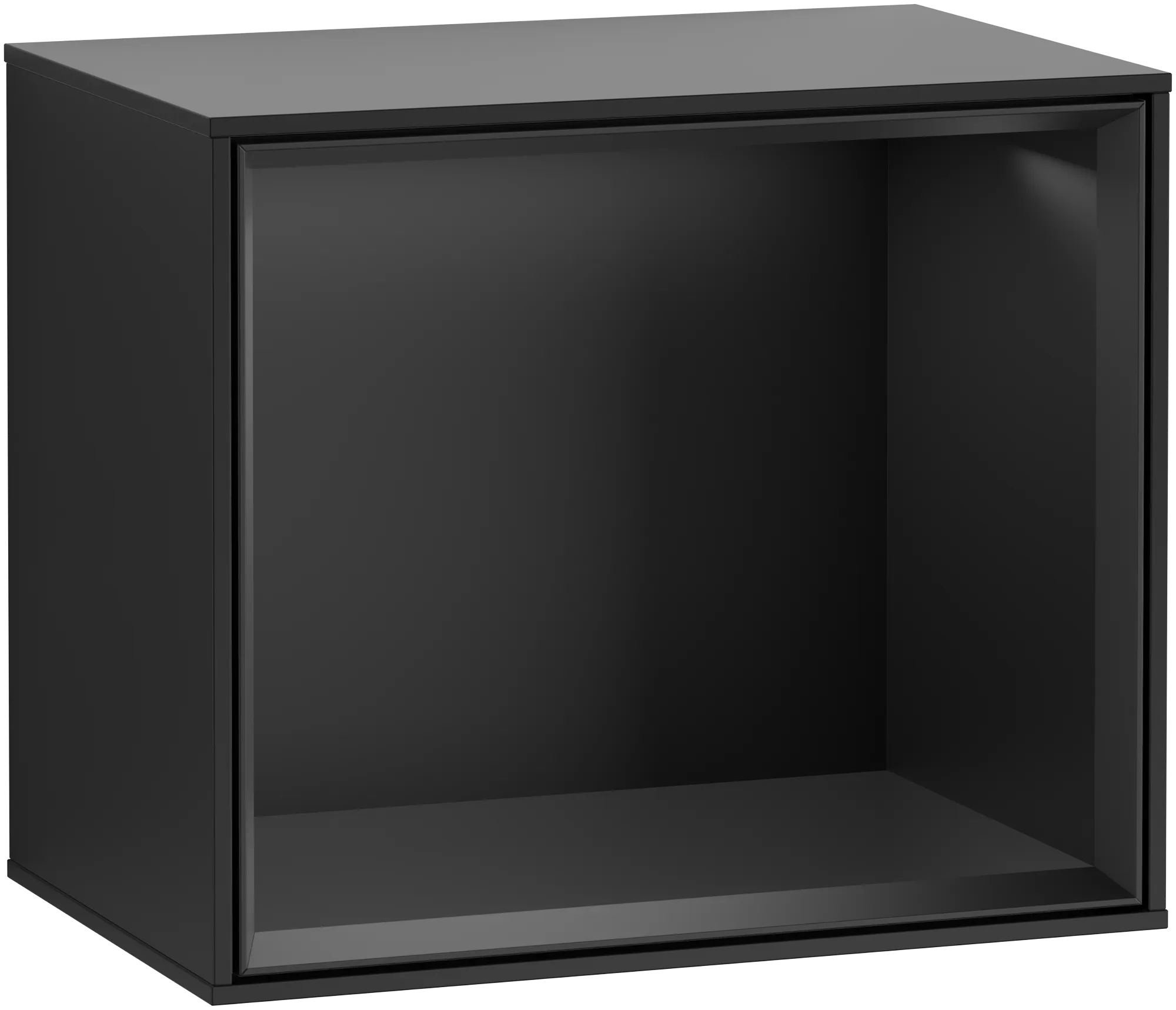 Villeroy & Boch Regalmodul Finion F580PD, 418x356x270 mm, Black Matt Lacquer, mit dimmbarer LED-Beleuchtung