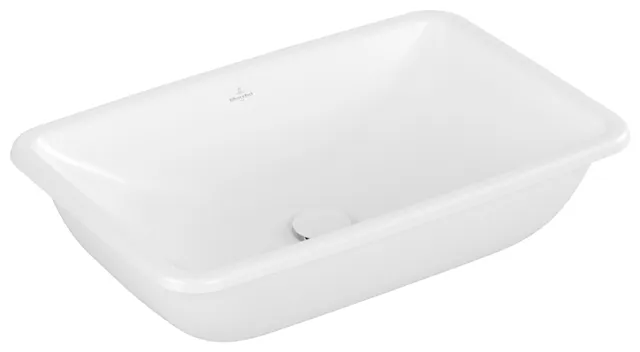 Villeroy & Boch Unterbauwaschtisch aus TitanCeram „Loop & Friends“ 675 × 450 × 185 mm, ohne Hahnlochbohrung in Stone White