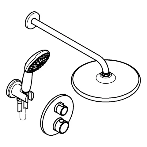 Grohe Grohtherm Duschsystem Unterputz mit Tempesta 250 Grohe Grohtherm Duschsystem Unterputz mit Tempesta 250