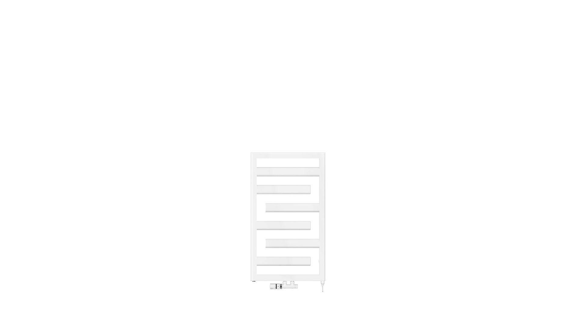 Zehnder Hybridheizkörper „Tetris“ 50 × 91 cm in Verkehrsweiß (RAL 9016, glänzend)