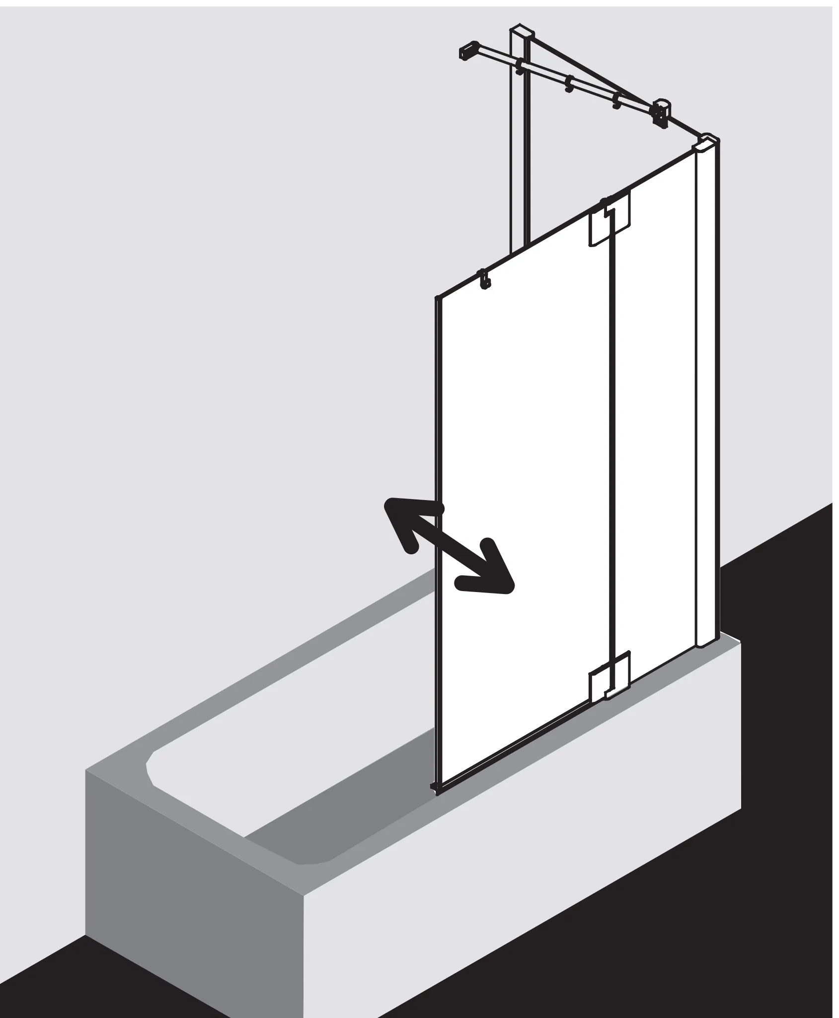 PASA XP PXDTR Pendelflügel mit Festfeld rechts, Höhe 1500 mm, Breitenverstellmaß 770-800 mm, Farbe Silber Mattglanz, Glas ESG Klar PASA XP PXDTR Pendelflügel mit Festfeld rechts, Höhe 1500 mm, Breitenverstellmaß 770-800 mm, Farbe Silber Mattglanz, Glas ESG Klar