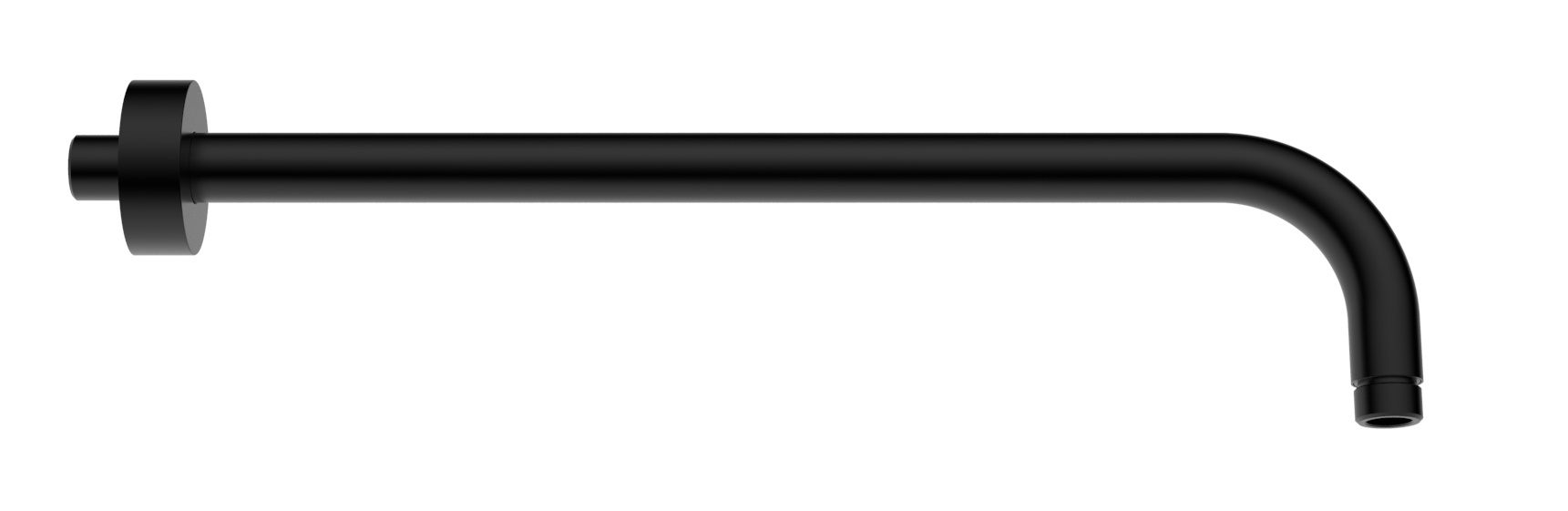 Brausearm AqvaDesign - rund - 1/2″ AG × 1/2″ AG × 400 mm - Rosette - mattschwarz