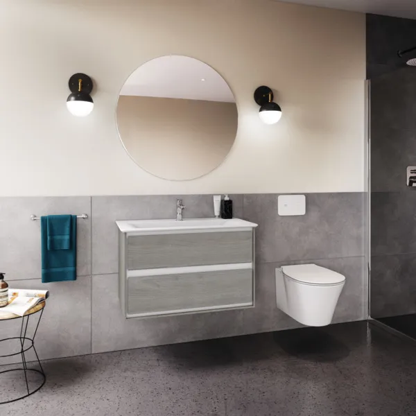 Waschtischarmatur Connect Air, Slim, 5l/min, ohne Ablaufgarnitur, Ausladung 107mm, Brushed Gold Waschtischarmatur Connect Air, Slim, 5l/min, ohne Ablaufgarnitur, Ausladung 107mm, Brushed Gold