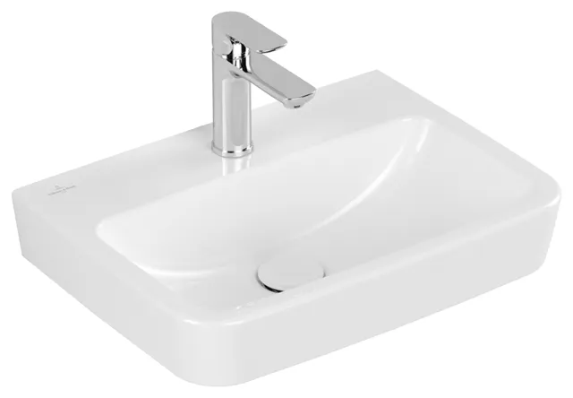 Villeroy & Boch Handwaschbecken „O.novo“ 500 × 370 × 160 mm, für Becken mittig, mit Hahnlochbohrung, Hahnlochposition mittig in Weiß Alpin Villeroy & Boch Handwaschbecken „O.novo“ 500 × 370 × 160 mm, für Becken mittig, mit Hahnlochbohrung, Hahnlochposition mittig in Weiß Alpin