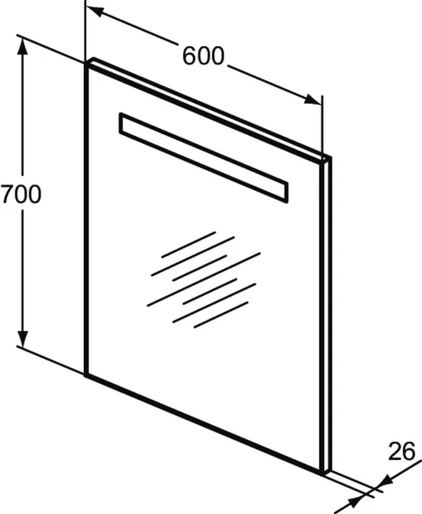 Ideal Standard Spiegel „Mirror&amp;Light“ 60 × 70 cm