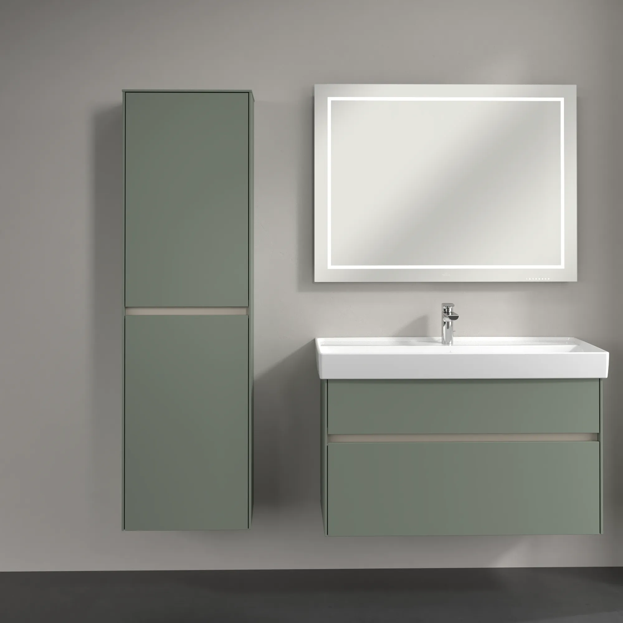 Villeroy & Boch Hochschrank mit Wäschekorb „Collaro“ 45,4 × 153,8 × 34,9 cm ohne Beleuchtung, Anschlag links, 1 Tür Villeroy & Boch Hochschrank mit Wäschekorb „Collaro“ 45,4 × 153,8 × 34,9 cm ohne Beleuchtung, Anschlag links, 1 Tür