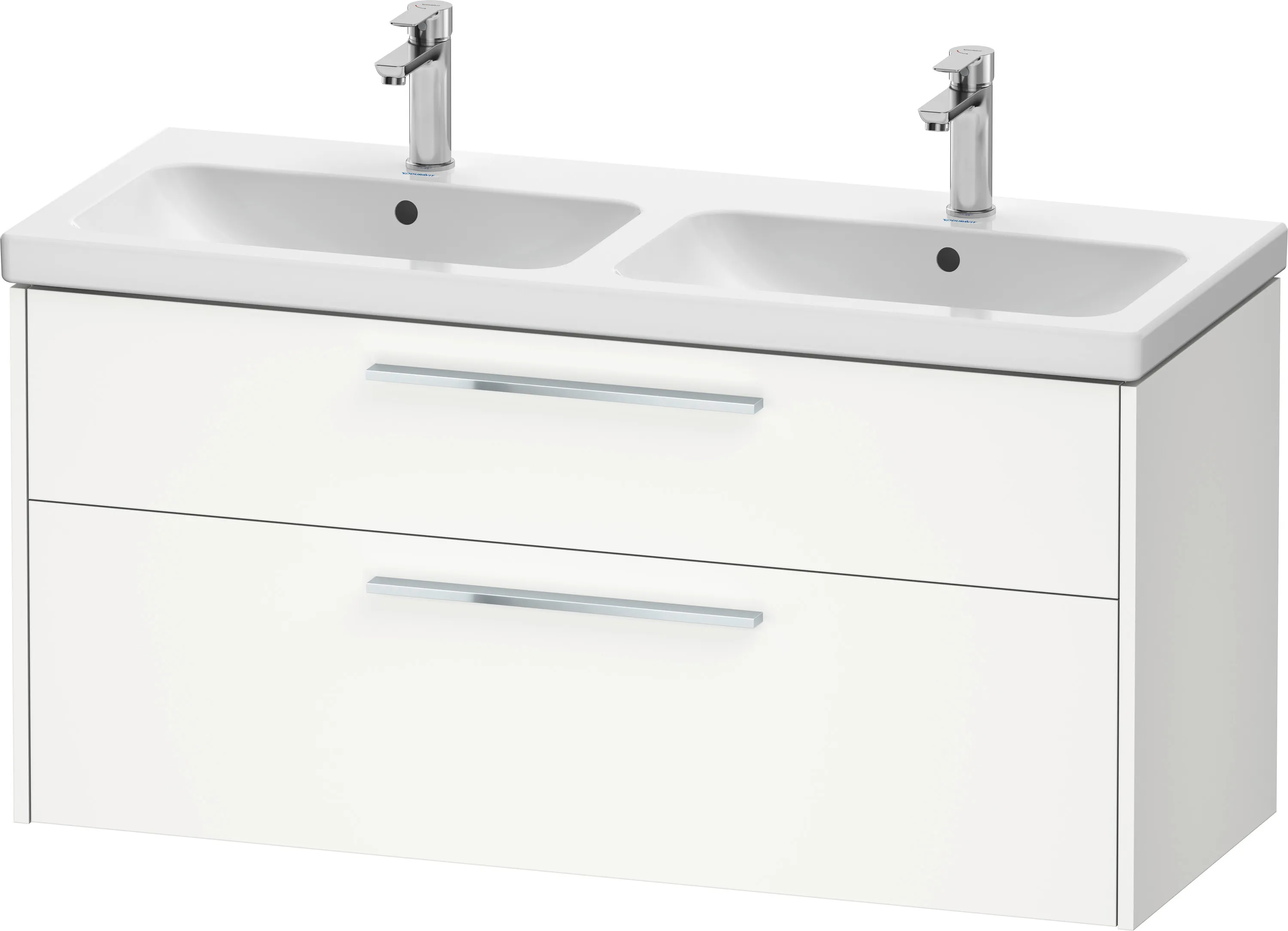 Duravit Waschtischunterschrank für Doppelwaschtisch Wandhängend „D-Code“ 118,4 × 55,5 × 46 cm in Beton Matt Duravit Waschtischunterschrank für Doppelwaschtisch Wandhängend „D-Code“ 118,4 × 55,5 × 46 cm in Beton Matt