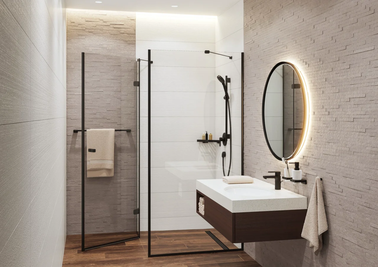 Hansgrohe RainDrain Match Duschrinne 800 mm, Mattschwarz, höhenverstellbarer Rahmen, Edelstahl V2A, bis 18 mm Fliesenstärke Hansgrohe RainDrain Match Duschrinne 800 mm, Mattschwarz, höhenverstellbarer Rahmen, Edelstahl V2A, bis 18 mm Fliesenstärke
