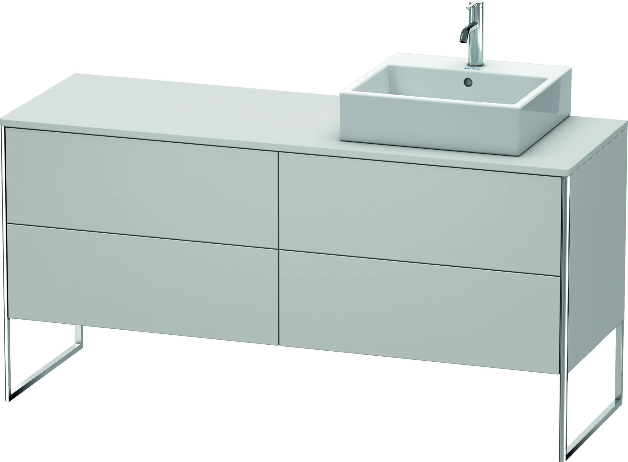Duravit Waschtischunterschrank bodenstehend „XSquare“ 160 × 77,8 × 54,8 cm Nordic Weiß Seidenmatt Duravit Waschtischunterschrank bodenstehend „XSquare“ 160 × 77,8 × 54,8 cm Nordic Weiß Seidenmatt