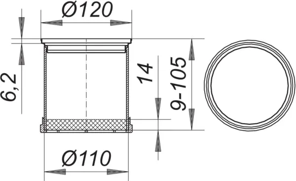 Aufsatzrahmen ER 12, d: 120 mm